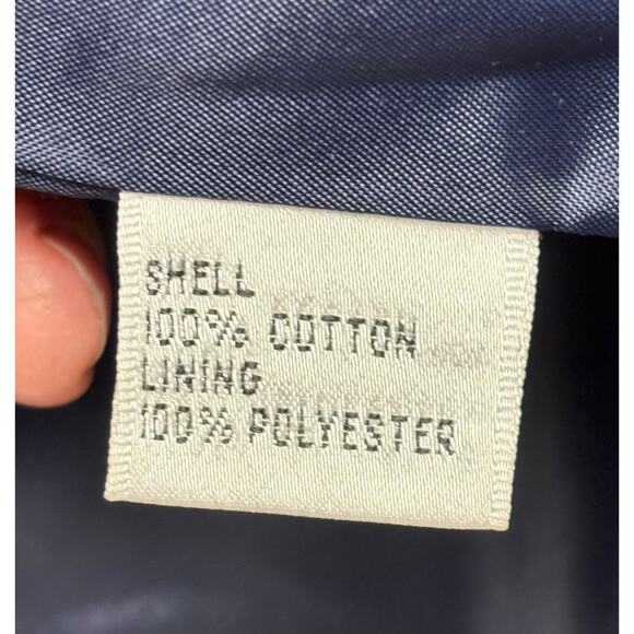 VTG Talbots Blazer, Navy White Lined Cotton, Peter Pan Collar, Women's Size 12 - Picture 6 of 7